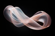 © h3bs - A ribbon loops on a transparent background, gracefully flowing in smooth, elegant curves