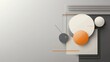 © sa-photo - A minimalist grey background with overlapping geometric patterns, creating a clean and contemporary aesthetic.