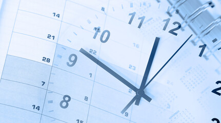 Wall Mural - clock and calendar