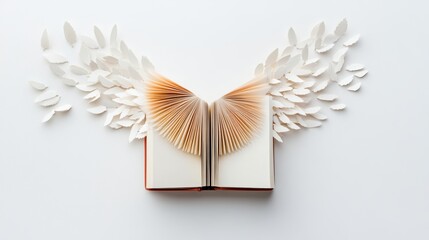 A book with pages turning into wings, symbolizing a strategy that takes flight with unconventional methods.