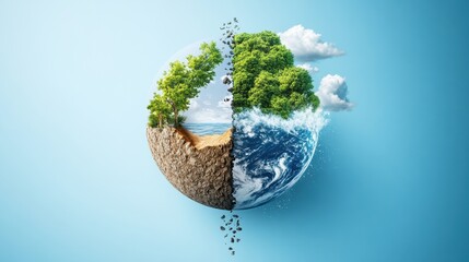 a visual representation of a planet climate zones, highlighting the diverse regions and their unique