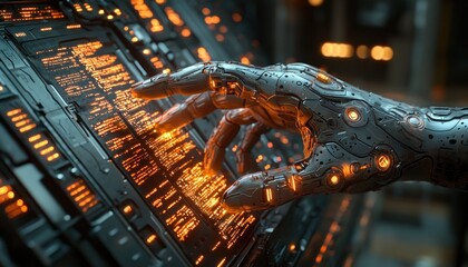 Poster - A Robotic Hand Interacting with a Futuristic Interface