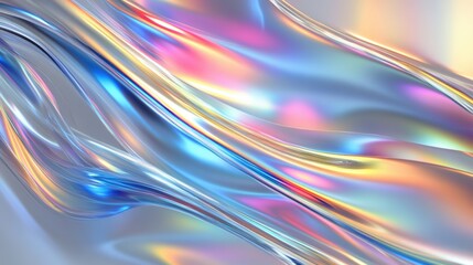 Soft metallic surface with fine rainbow streaks