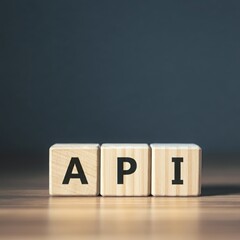 Wooden blocks spelling 