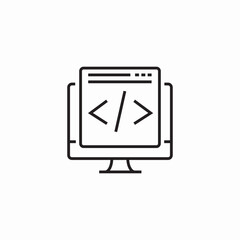 website programming icon sign vector