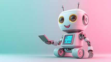 Wall Mural - ai copywriting bot using chatgpt for content creation artificial intelligence concept 3d illustratio