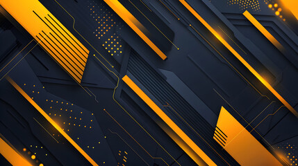 With its geometric shapes, dark tones, and vibrant orange accents, this modern abstract technology background is perfect for creating dynamic digital projects with a futuristic feel