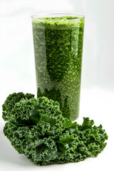 Bright and Nutrient-Packed Kale Smoothie Perfectly Showcased for a Healthy Lifestyle