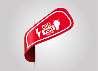 red flat sale banner for DID you know banner and poster