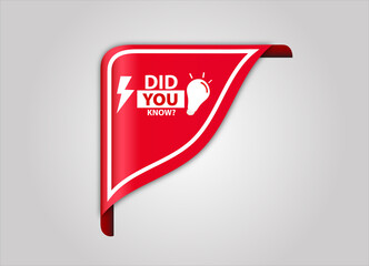 red flat sale banner for DID you know banner and poster