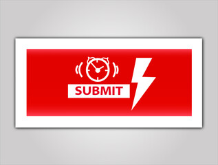 red flat sale banner for submit banner and poster