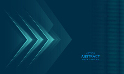 Modern dark abstract background in techno style. Space with the effect of neon stripes and arrows. Modern graphic design element cutout style concept for banner, flyer, card