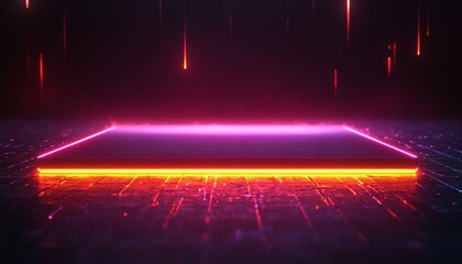 Contemporary design of a glowing input prompt interface on a sleek digital network backdrop, symbolizing the future of user interaction and digital experiences
