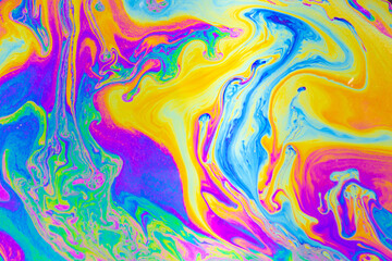 Wall Mural - psychedelic multicolored background abstract. rainbow colors. patterns background. photo macro shot 