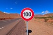 © Oualid - Speed Limit 100 km Road Sign