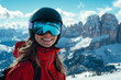 © Vitalii - Portrait of a young skier wearing a ski helmet and ski glasses