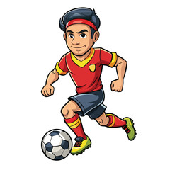 Soccer player vector illustration.