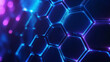 © astarte.ai - astarte.ai: Futuristic Glowing Hexagon Grid Background