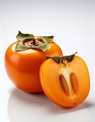 Wall Mural - Juicy ripe persimmon fruit