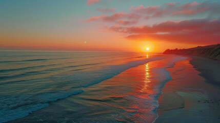 Sunset Over the Pacific Coast