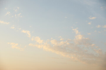Wall Mural - picturesque view of blue sky with fluffy clouds