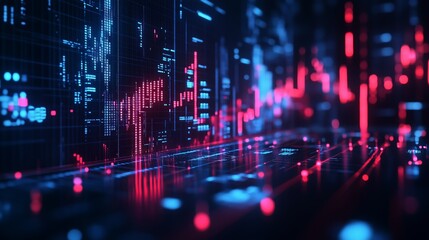 A digital abstract background with glowing code lines and futuristic technology elements, representing the fast-paced world of software development and coding for website design or app creation