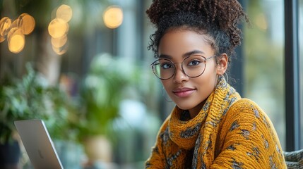 Young Black freelancer focused on website design in a bright workspace during the afternoon