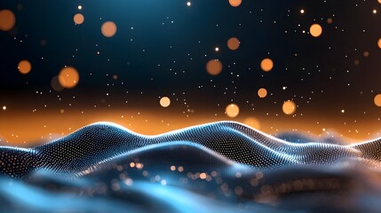 Leinwandbilder - Futuristic digital background featuring intricate network patterns data flow and abstract shapes  Suitable for science technology education and innovative concepts
