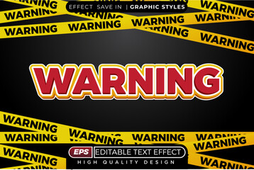 Editable 3d text effect Warning