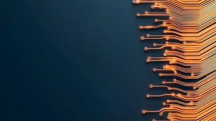 Fototapete - Glowing Digital Circuit Board with Encrypted Data Symbols Showcasing Processes and Data Protection Technology  Futuristic Abstract of Digital Transformation and Cybersecurity