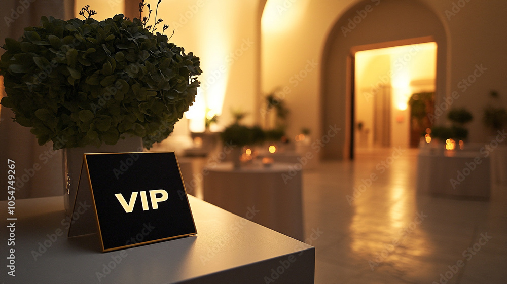 Vip Sign Examples modern solid gold-plated sign featuring bold black letters spelling ...