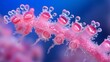 © Generative AI - Unique Pink Corallike Structure with Water Droplets in Marine Life Display : Generative AI
