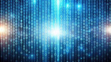 Abstract background of zero one binary code, technology, digital, programming, data, coding, computer, internet, software