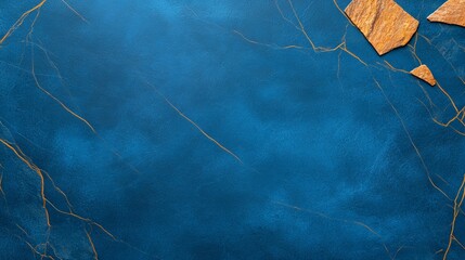 Deep blue and gold foil abstract background, luxurious texture for upscale design branding