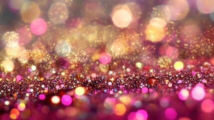 Poster - Vibrant Multicolored Abstract Background with Glittering Bokeh Lights for Festive and Decorative Designs : Generative AI