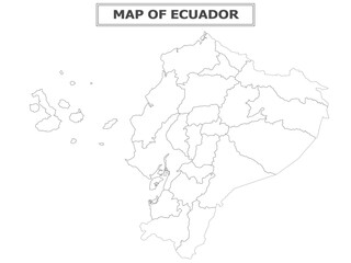 Naklejka na meble American Countries Geography Political map. Political map of country with capital, province or state capital, major cities and town.