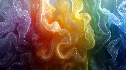Fototapete - Vibrant Colorful Smoke Effect Creating an Abstract Rainbow Visual : Generative AI