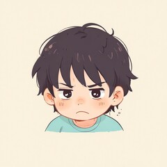 Sticker - Angry Boy Illustration