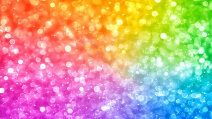 Aufkleber - Sparkling Rainbow Glitter Background With Colorful and Shimmering Lights : Generative AI