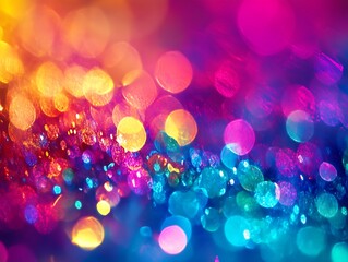 Poster - Colorful Abstract Bokeh Lights Creating a Dreamy Atmosphere : Generative AI