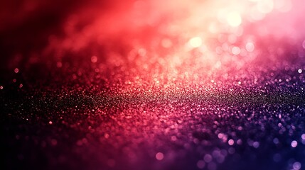 Fototapete - Vibrant Pink and Red Abstract Bokeh Background with Glittering Sparkles : Generative AI