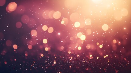Poster - Abstract Red and Orange Bokeh Light with Shimmering Glow : Generative AI