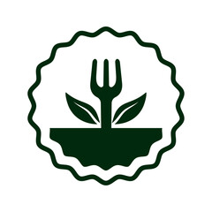 Wall Mural - organic food restaurant symbol