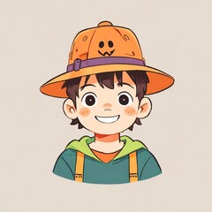 Sticker - Smiling Boy in a Hat