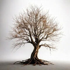 Wall Mural - a dead tree on a blank white background