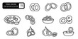© aghitsni creative - Fried onions icon collection, editable and resizable vector icon templates