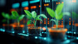 © VERTEX SPACE - Innovative plants growing in high tech environment, showcasing fusion of nature and technology. vibrant greenery contrasts with futuristic backdrop, creating sense of hope and progress