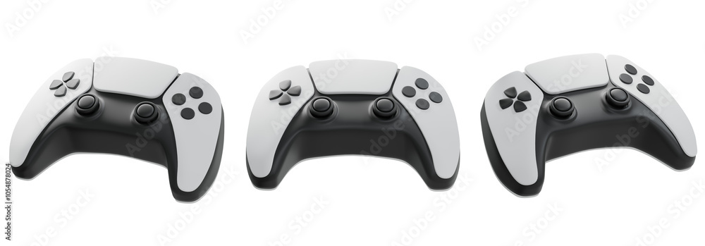 Game controller in different angles. Video games and e-sports. Play ...