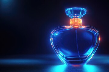 Canvas Print - Perfume with blue light