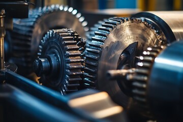 Wall Mural - Industrial Gears Close-up